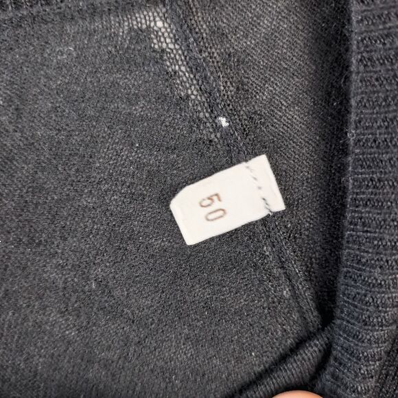 Jennifer Tattanelli Sweater Womens Size 50 US16 Black Cashmere Silk Quiet Luxury - Picture 9 of 13